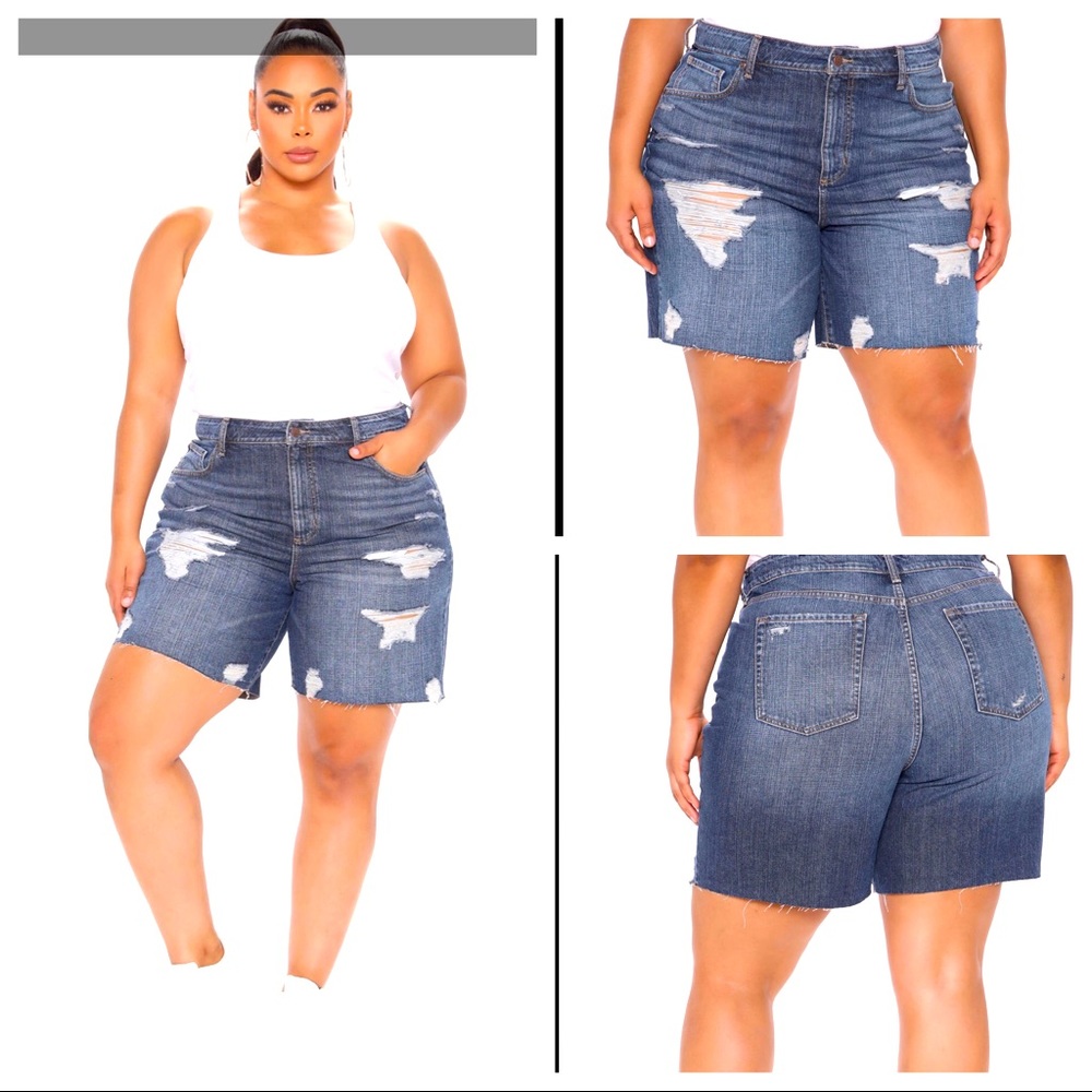🔥 DISTRESSED DENIM SHORTS